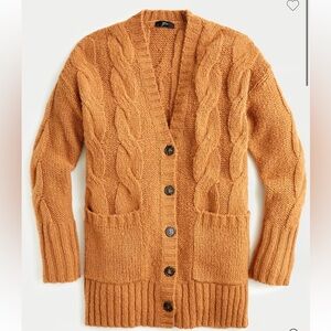 J. Crew Chunky Oversized Cable Knit Cardigan Medium
